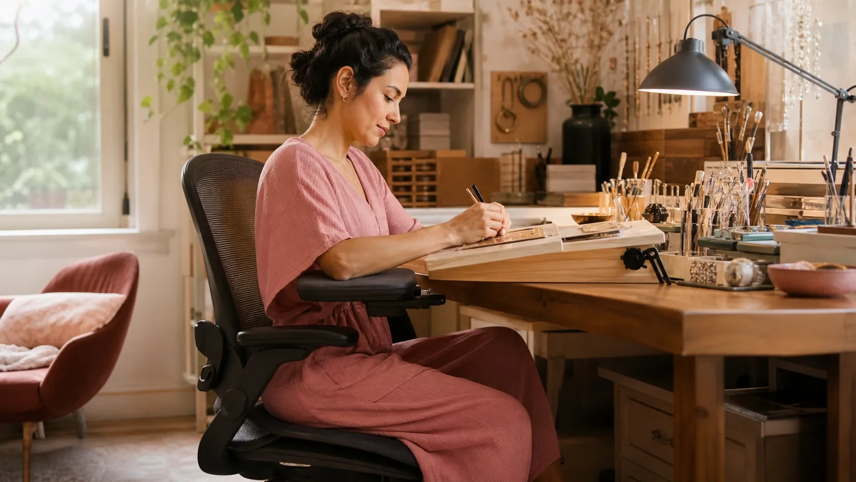 Ergonomia para artesãs que trabalham sentadas: projeto completo do posto
