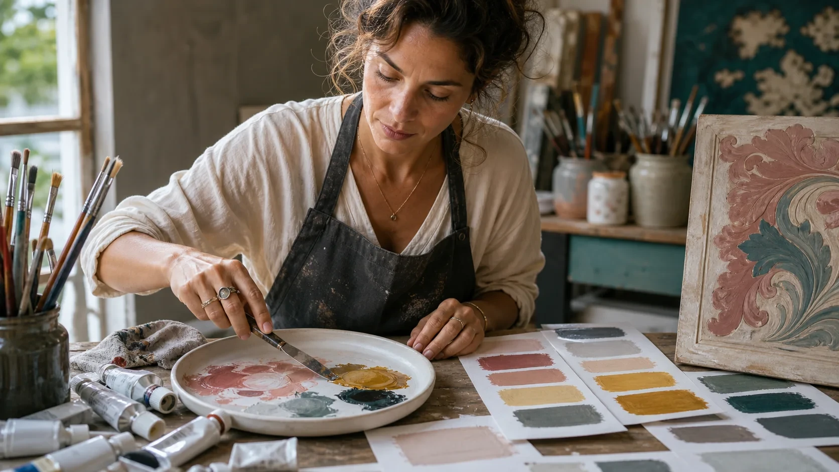 Como criar paleta de cores para pintura artesanal com mistura previsível