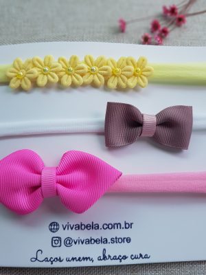 Laço Baby Coleção Alana – Kit c/3