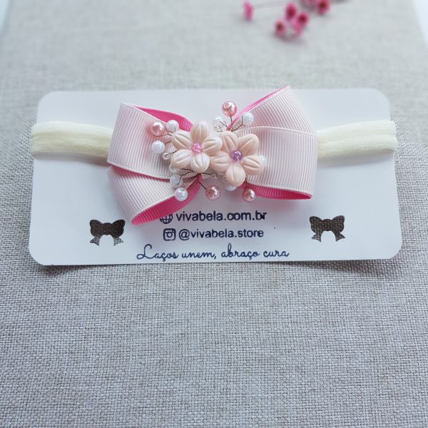 Laço Infantil Artesanal Rosa - Rolse - Imagem 2