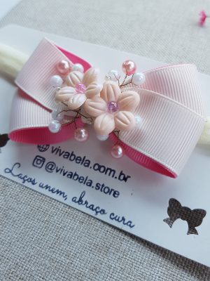 Laço Infantil Artesanal Rosa – Rolse