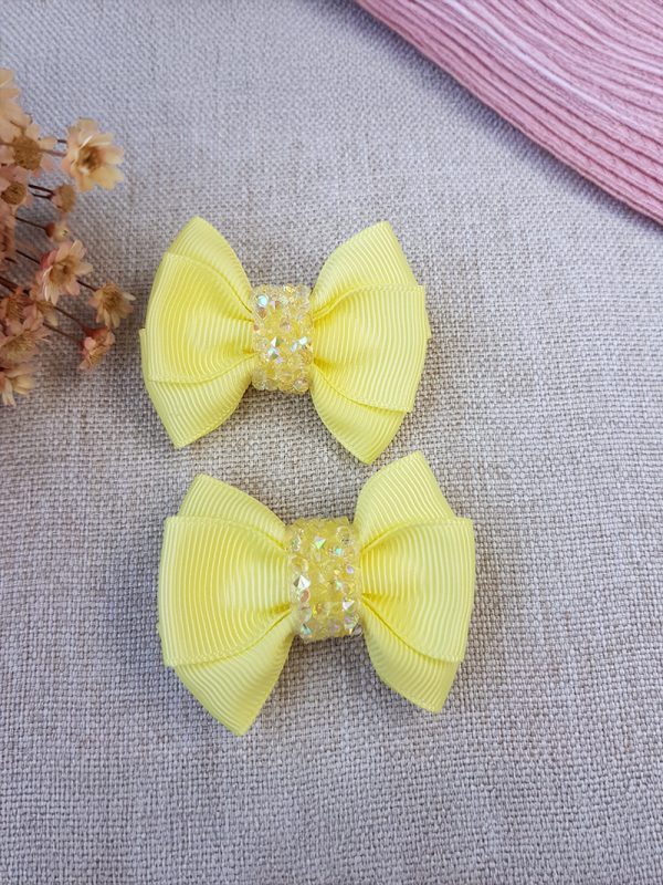 Laço Infantil Artesanal Amarelo - Irís