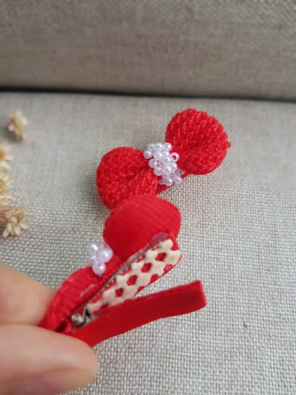 Laço Infantil Artesanal Vermelho - Lara - Imagem 2