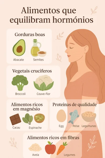 Lista de alimentos que favorecem o equilíbrio hormonal feminino